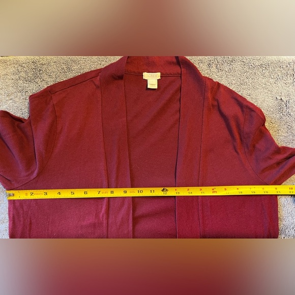 J Crew LOT OF 3 Sz L - 1 each Long Sleeve, Short Sleeve Tees and 1 Open Cardigan - Picture 6 of 13